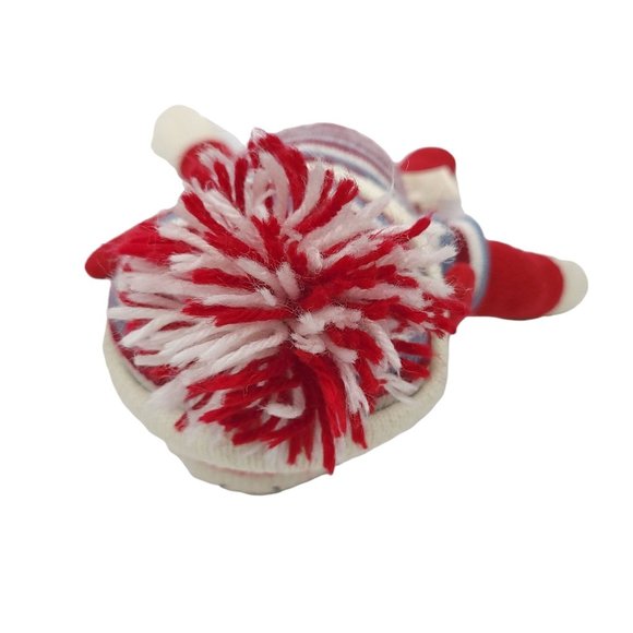 Dan Dee Sock Monkey Plush 19" Stuffed Animal Toy Pom Pom Cap Red Blue - Picture 7 of 11